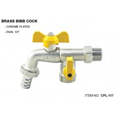 Creston CPL-117  Brass Bibb Cock Dual Size: 1/2"